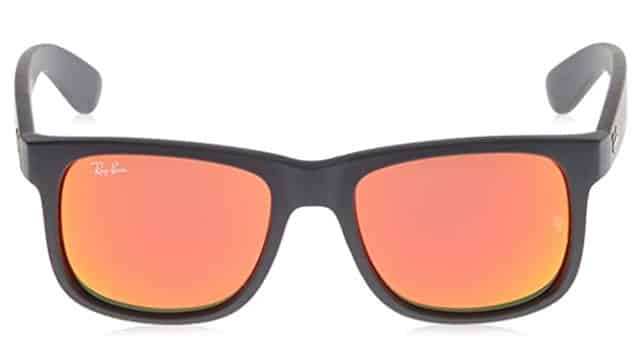 red tinted ray ban sunglasses